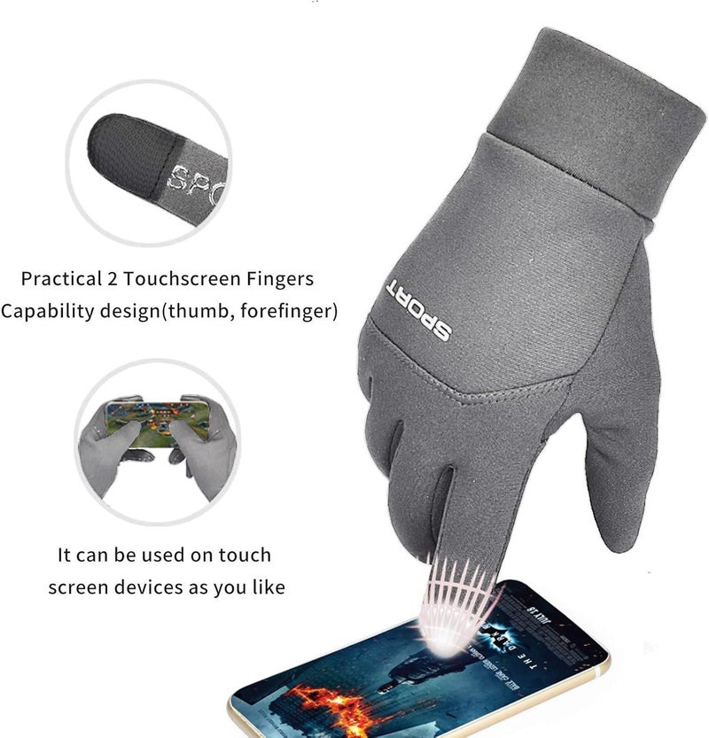 Lorpect Winter Gloves for Men Women Touch Screen Gloves Cold Weather Warm Driving Running Gloves - Image 2